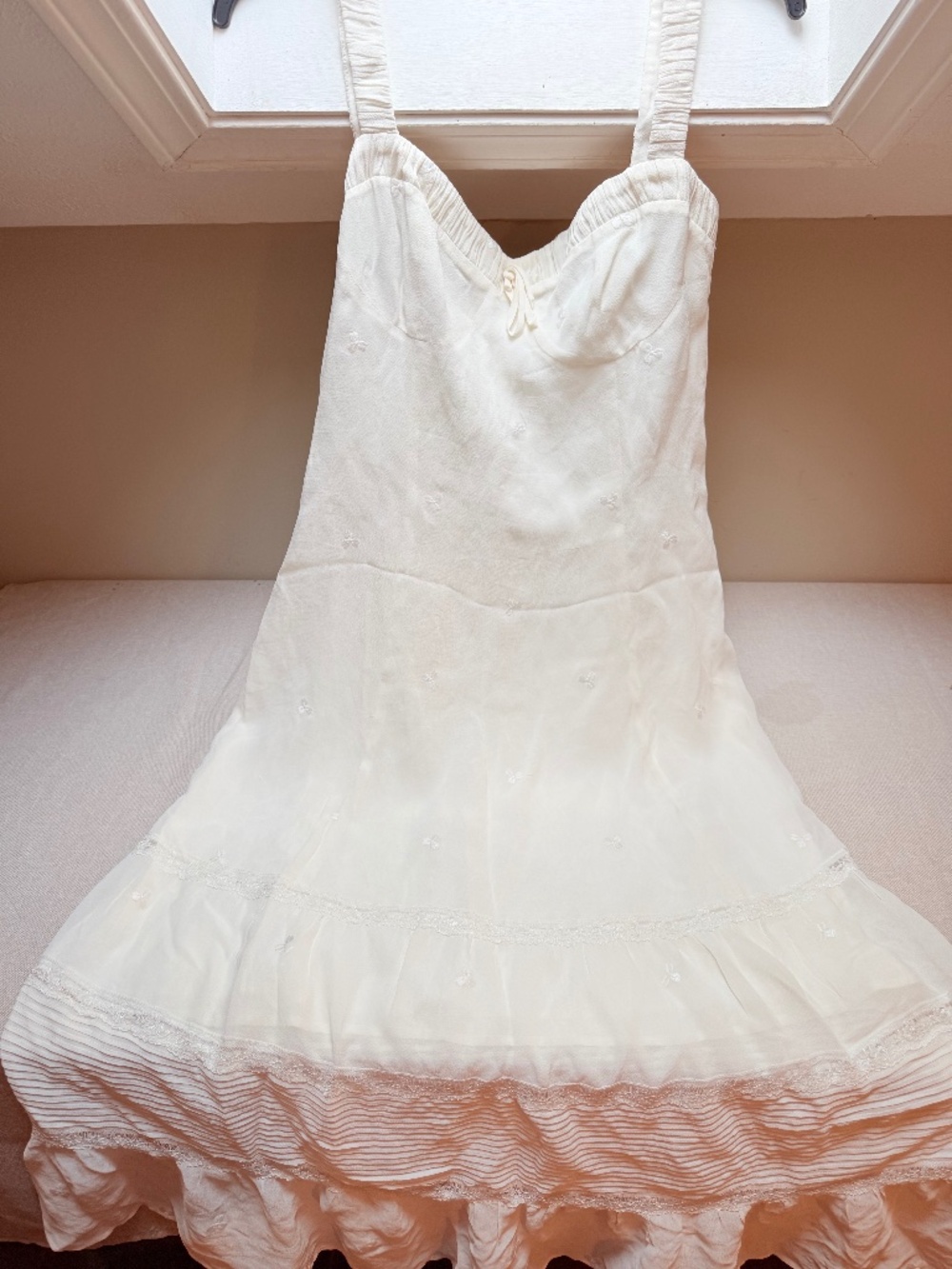 Reformation Ivory Cotta Midi Dress Wedding Bridal NWT Size 10